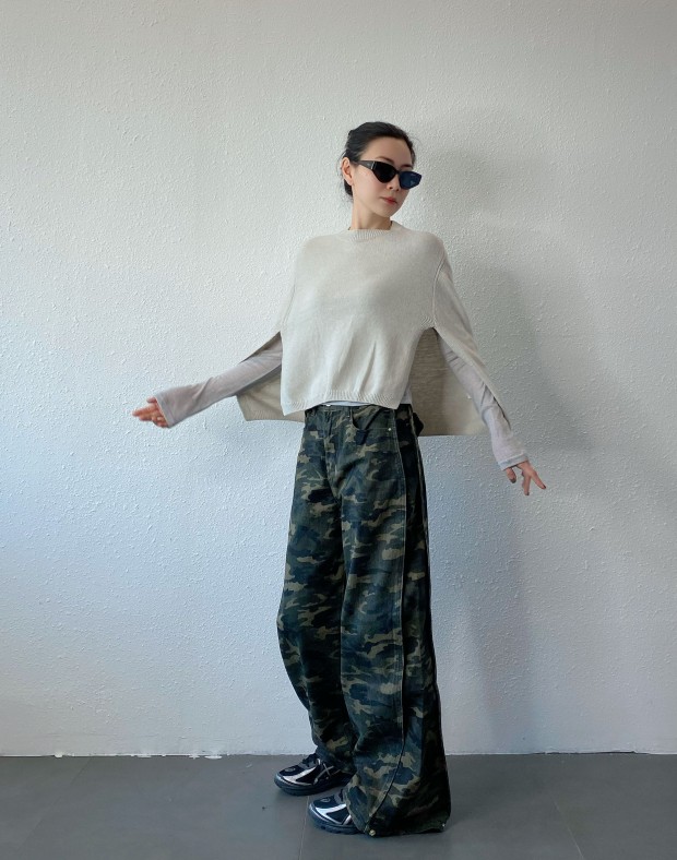 Camouflage Round Pants #250341